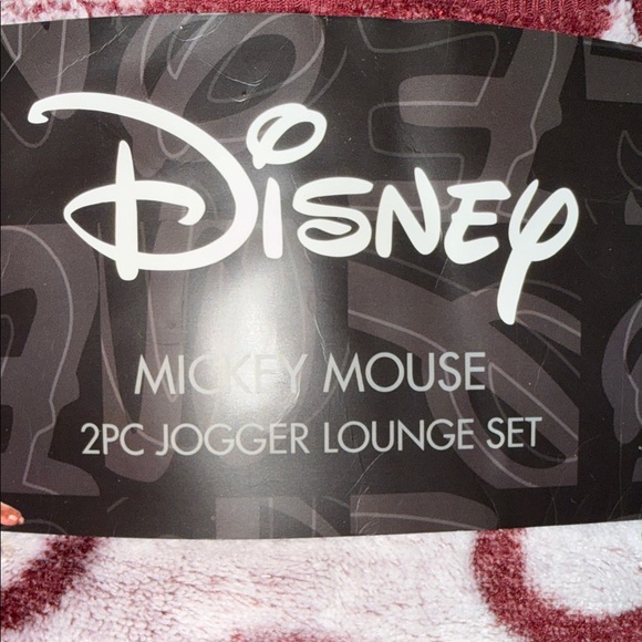 Disney Burgundy and White Mickey Mouse Jogger Set - Picture 2 of 6